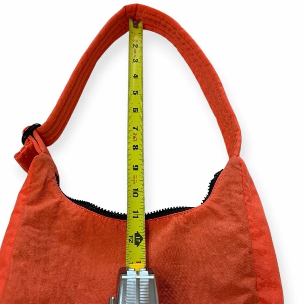 Orange Shoulder Bag with Minimal Silhouette and Adjustable Strap - Picture 7 of 10